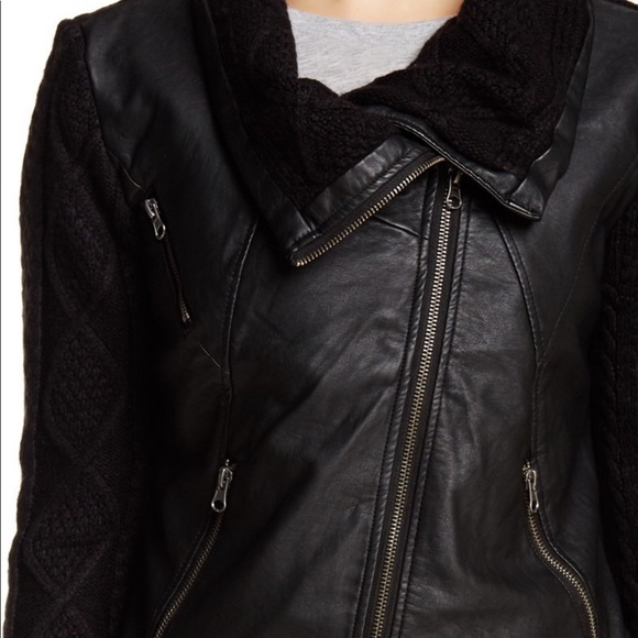 NEW VINTAGE HAVANA Black Leather Moto Jacket Med - Picture 5 of 8